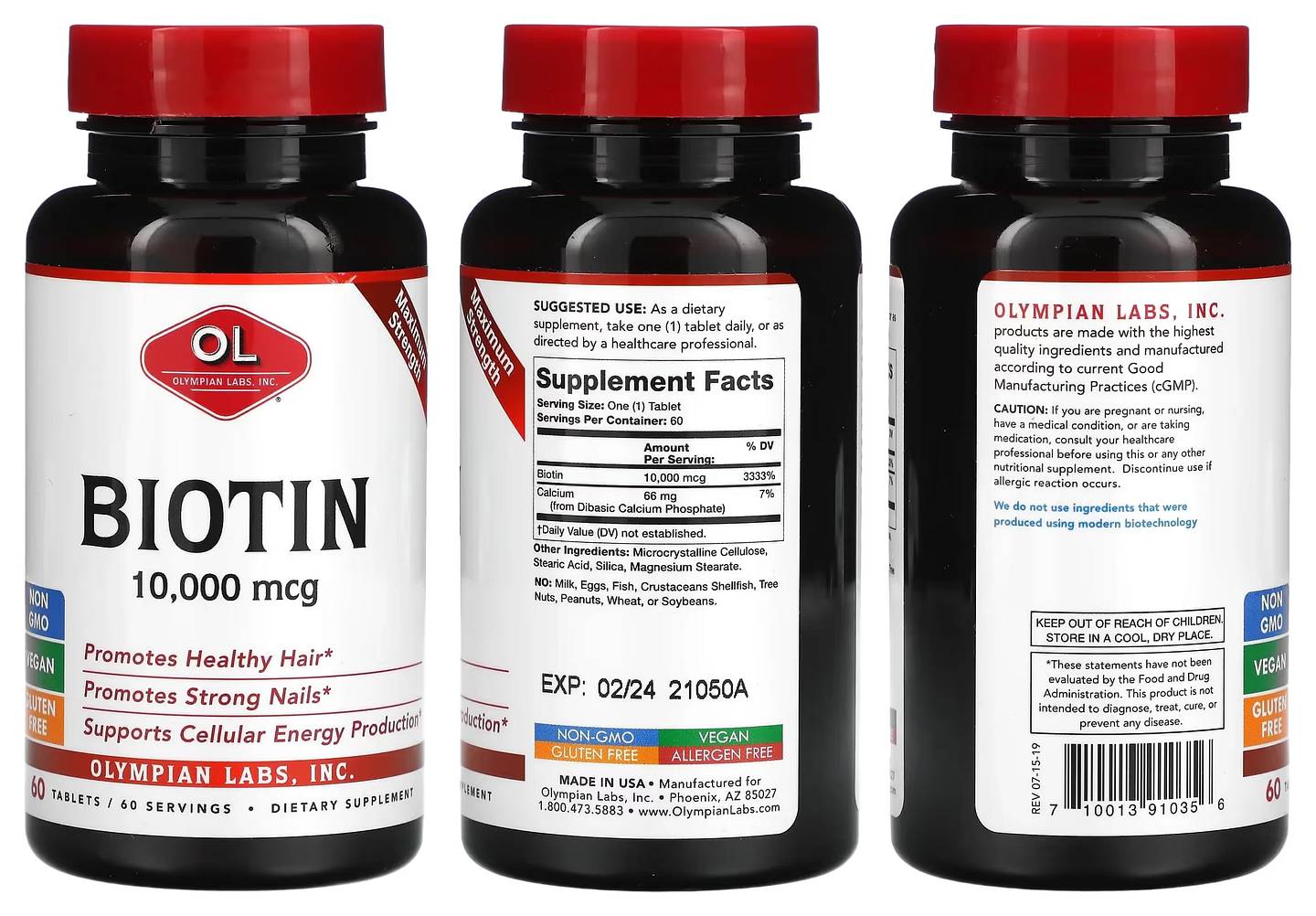 Olympian Labs, Biotin packaging