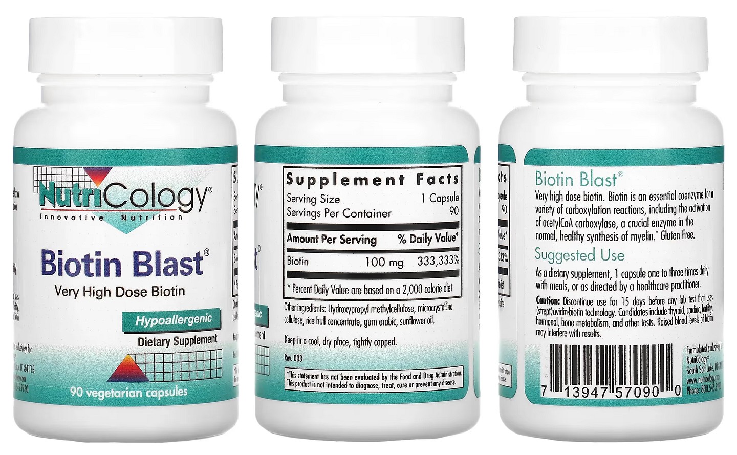 Nutricology, Biotin Blast packaging