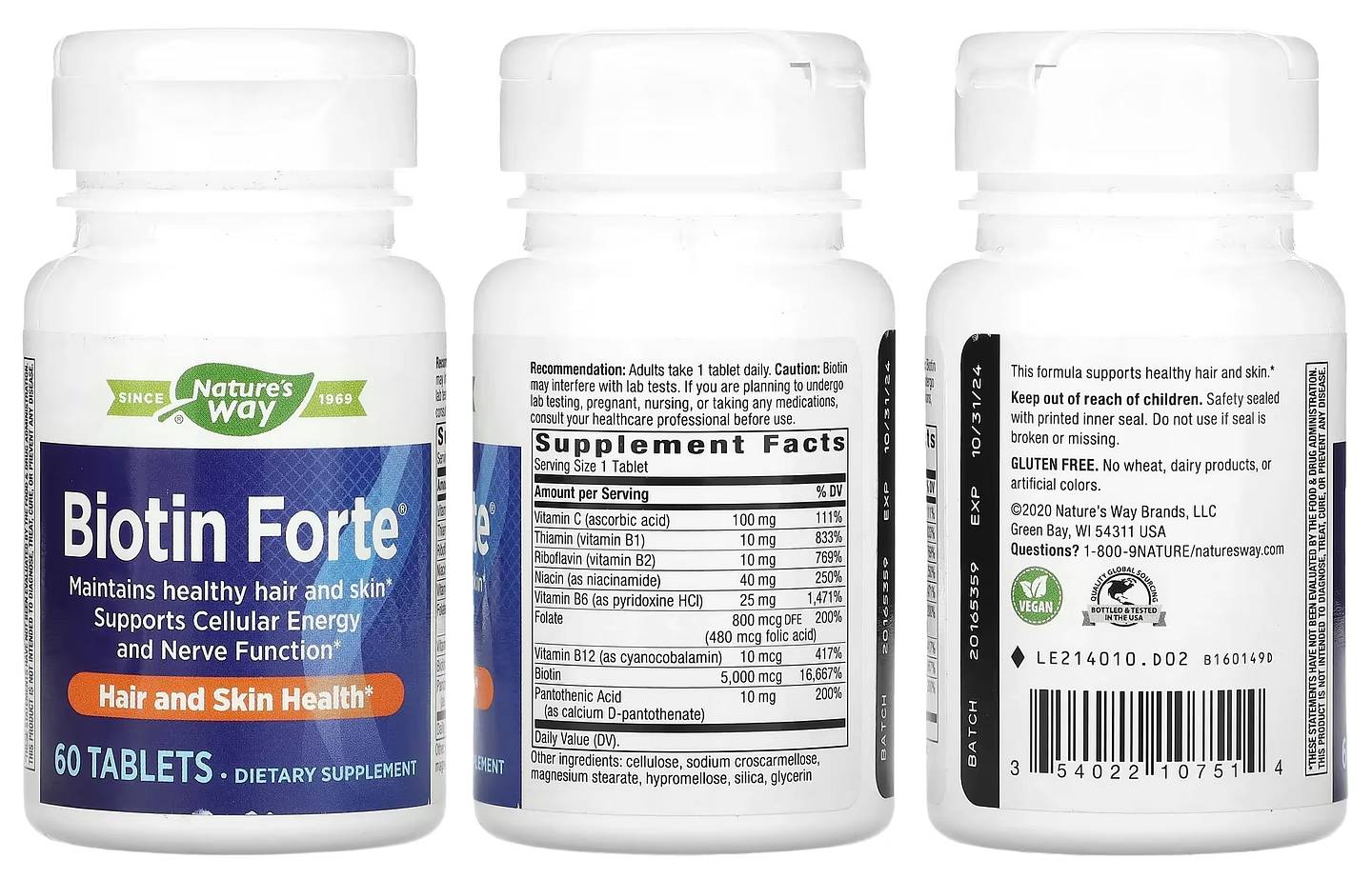 Nature's Way, Biotin Forte packaging