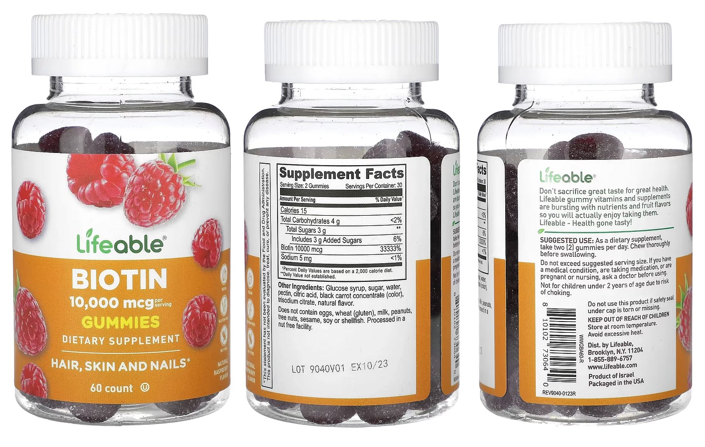 Lifeable, Biotin Gummies packaging