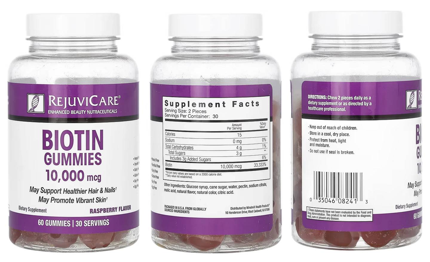 Rejuvicare, Biotin Gummies packaging
