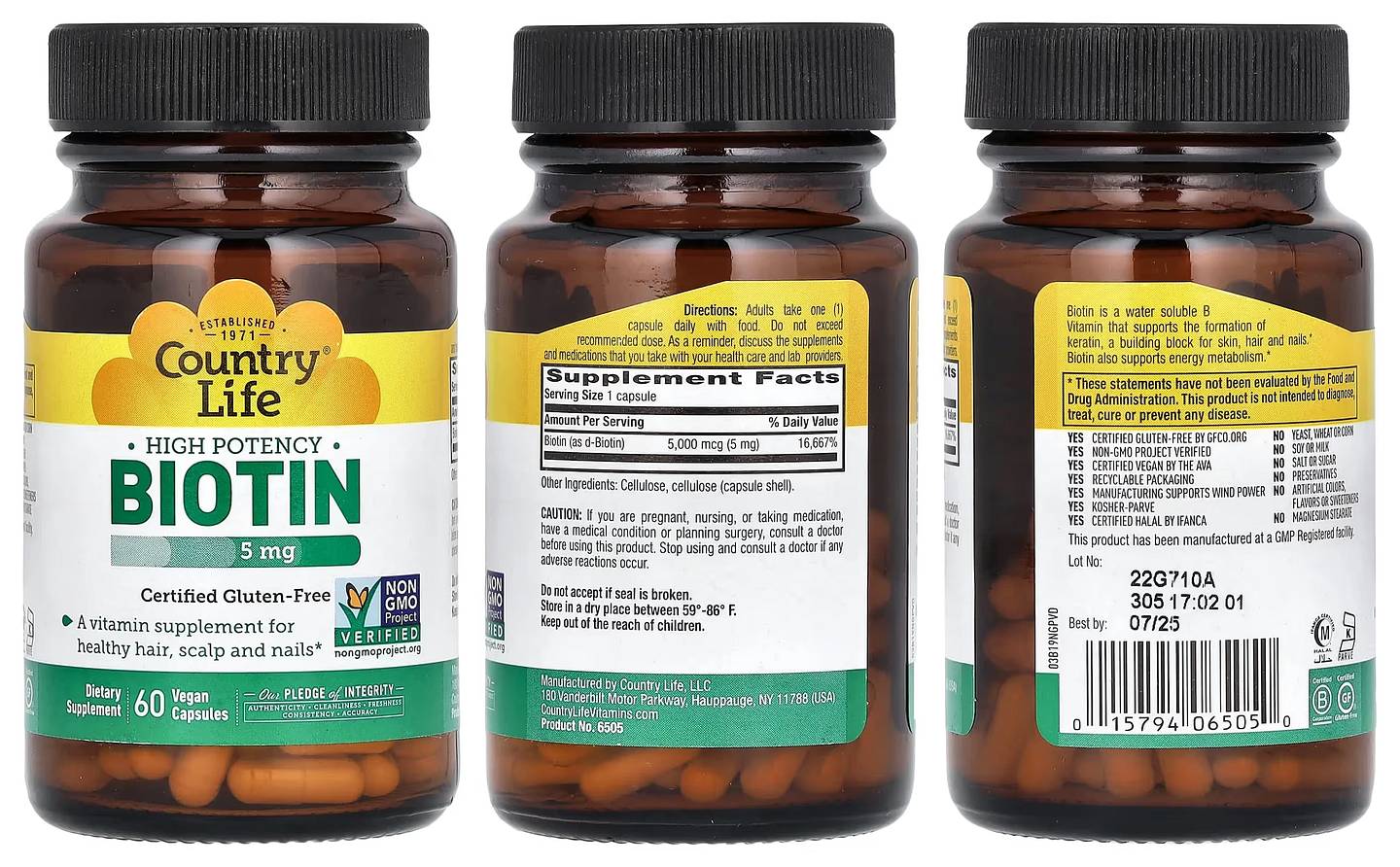 Country Life, Biotin, High Potency packaging