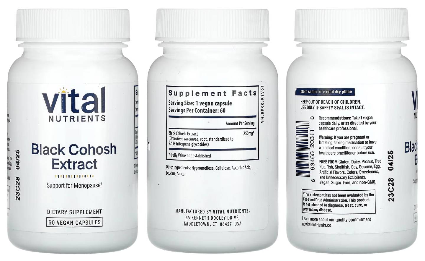 Vital Nutrients, Black Cohosh Extract packaging