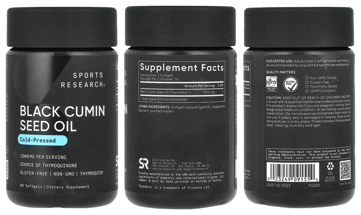 Sports Research, Black Cumin Seed Oil packaging