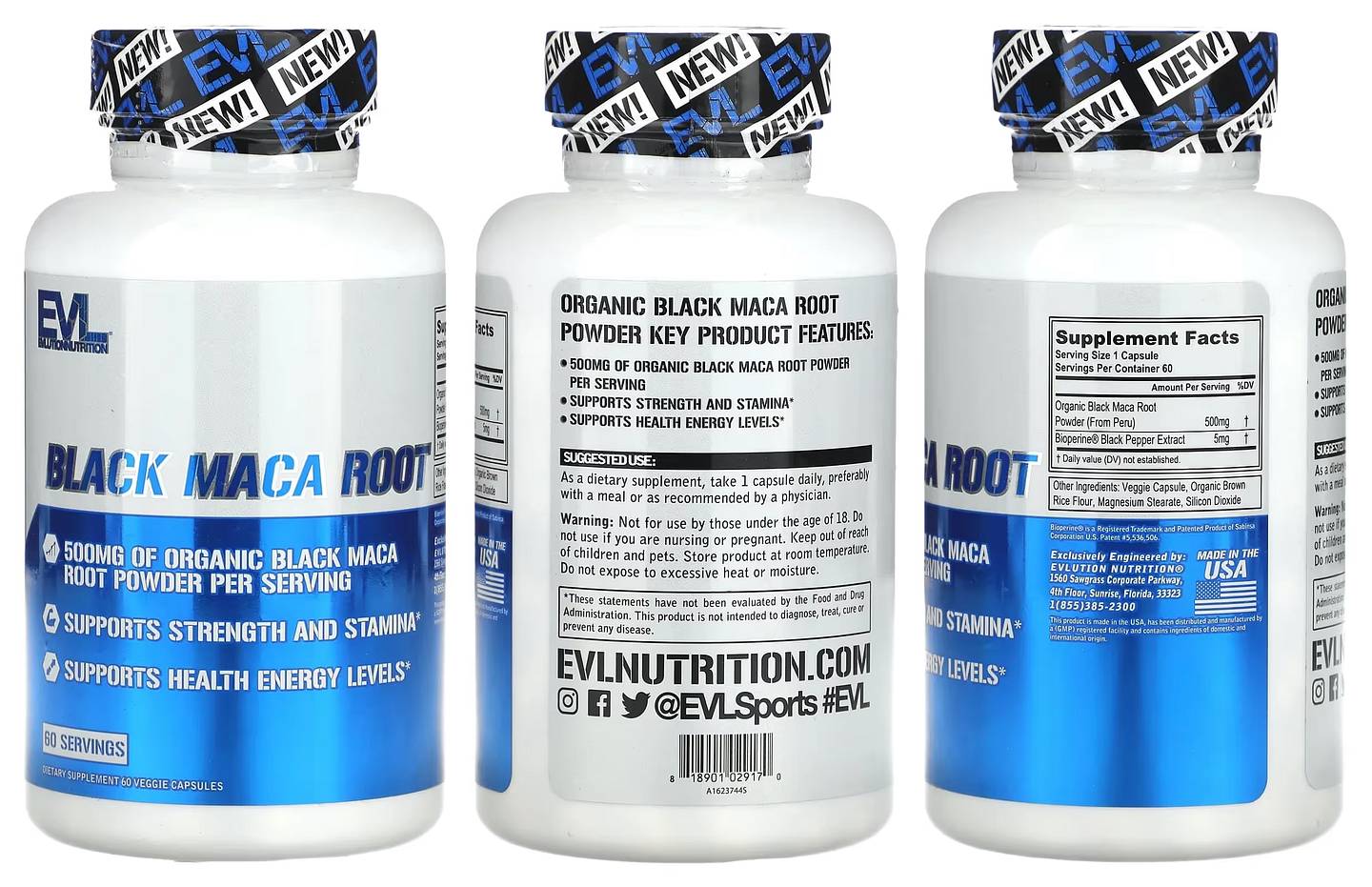 EVLution Nutrition, Black Maca Root packaging