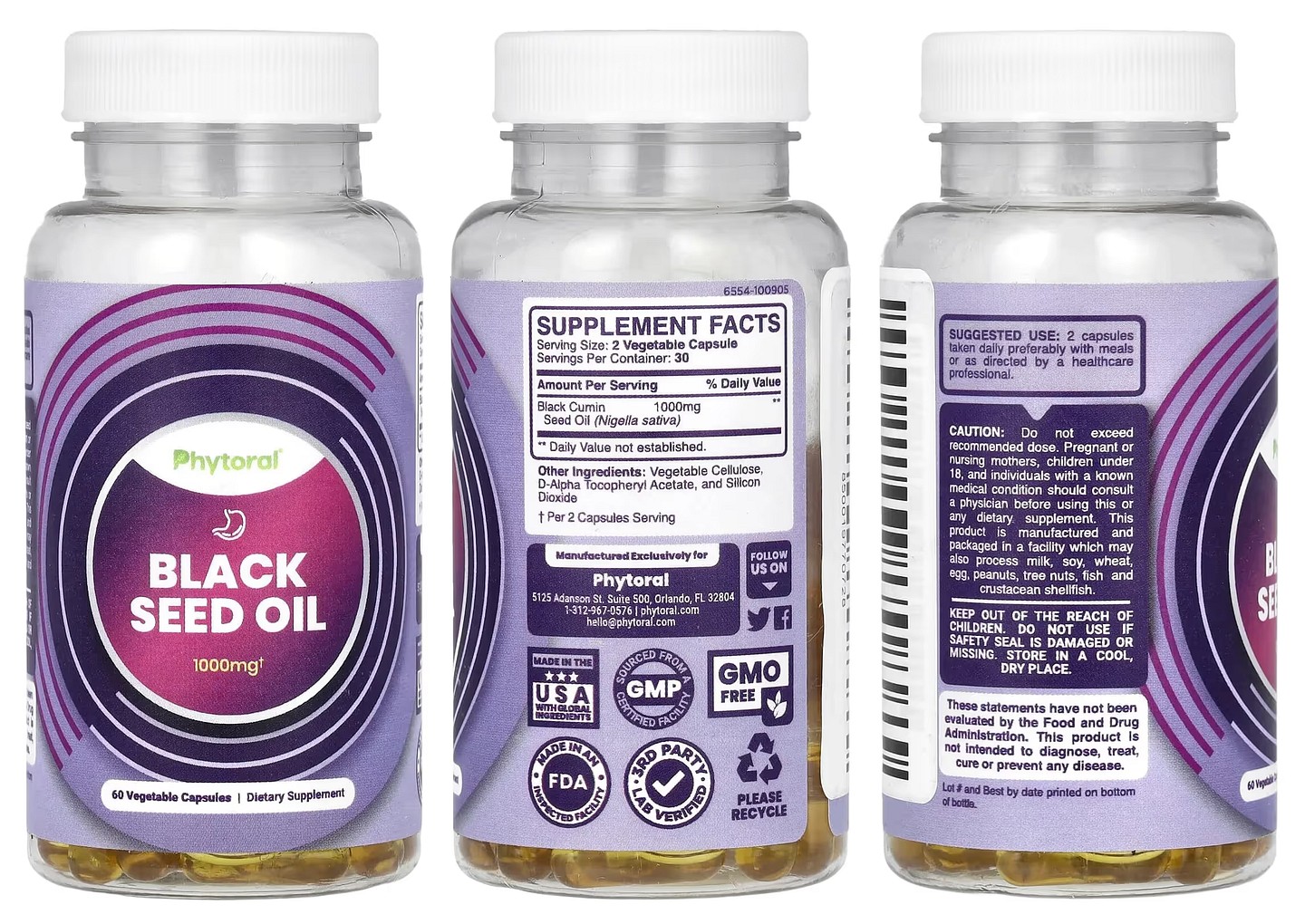 Phytoral, Black Seed Oil packaging