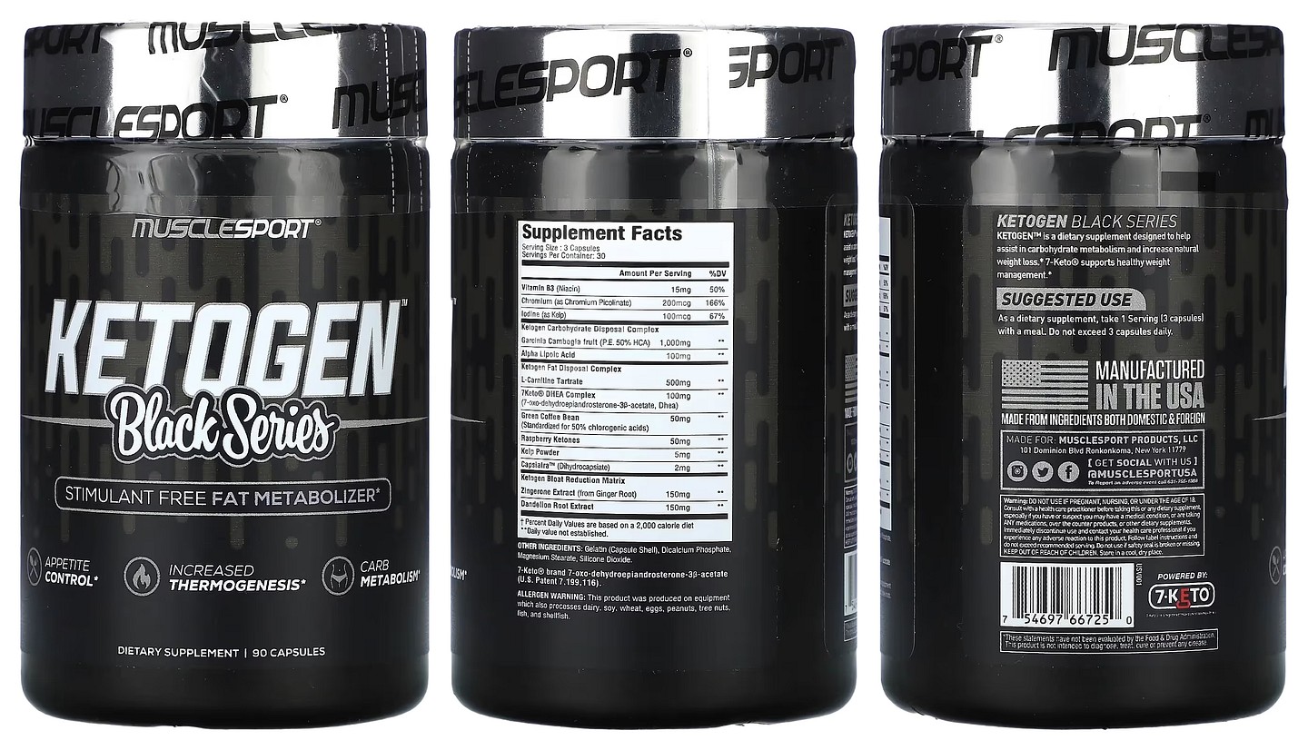 MuscleSport, Black Series Ketogen packaging