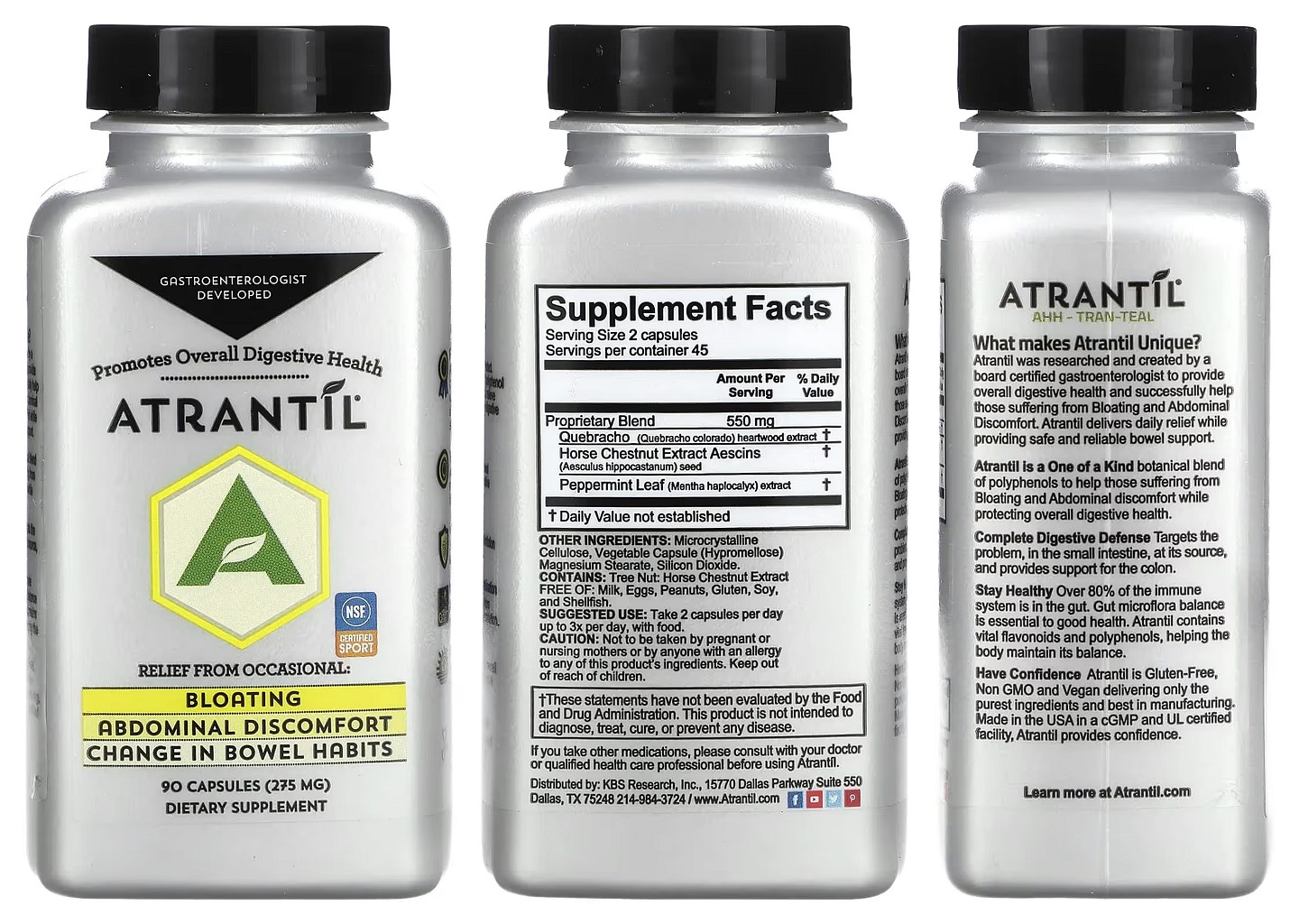 Atrantil, Bloating & Abdominal Discomfort packaging
