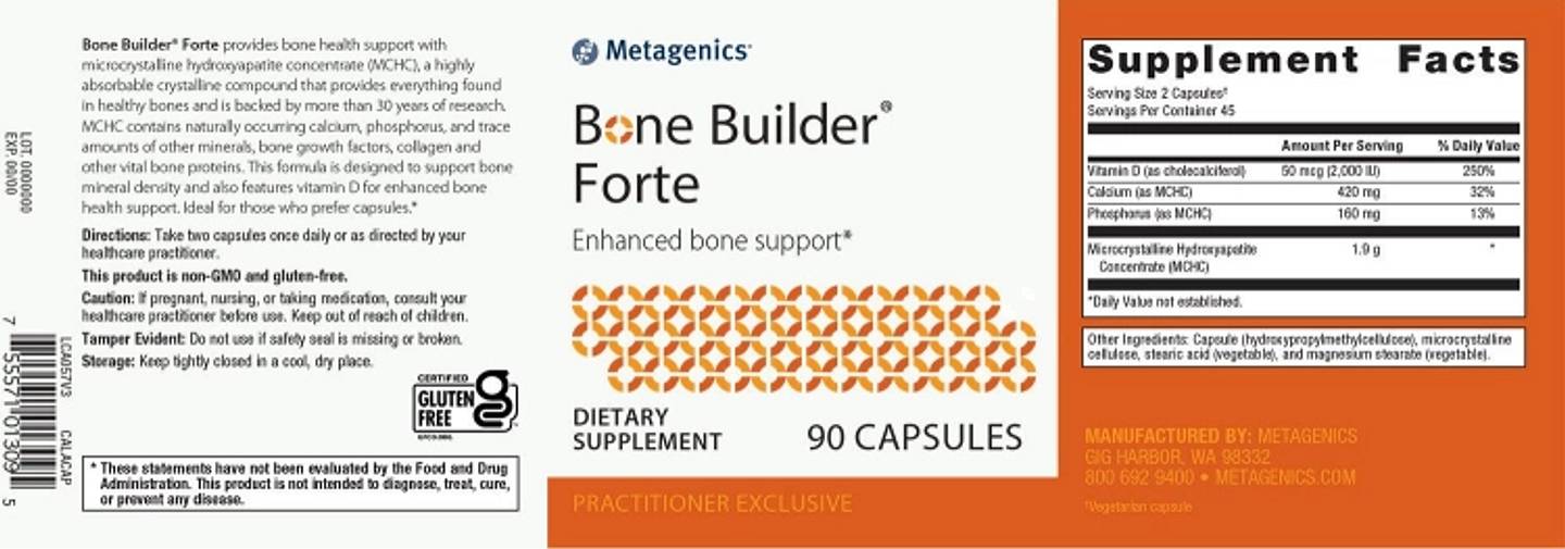 Metagenics, Bone Builder Forte label