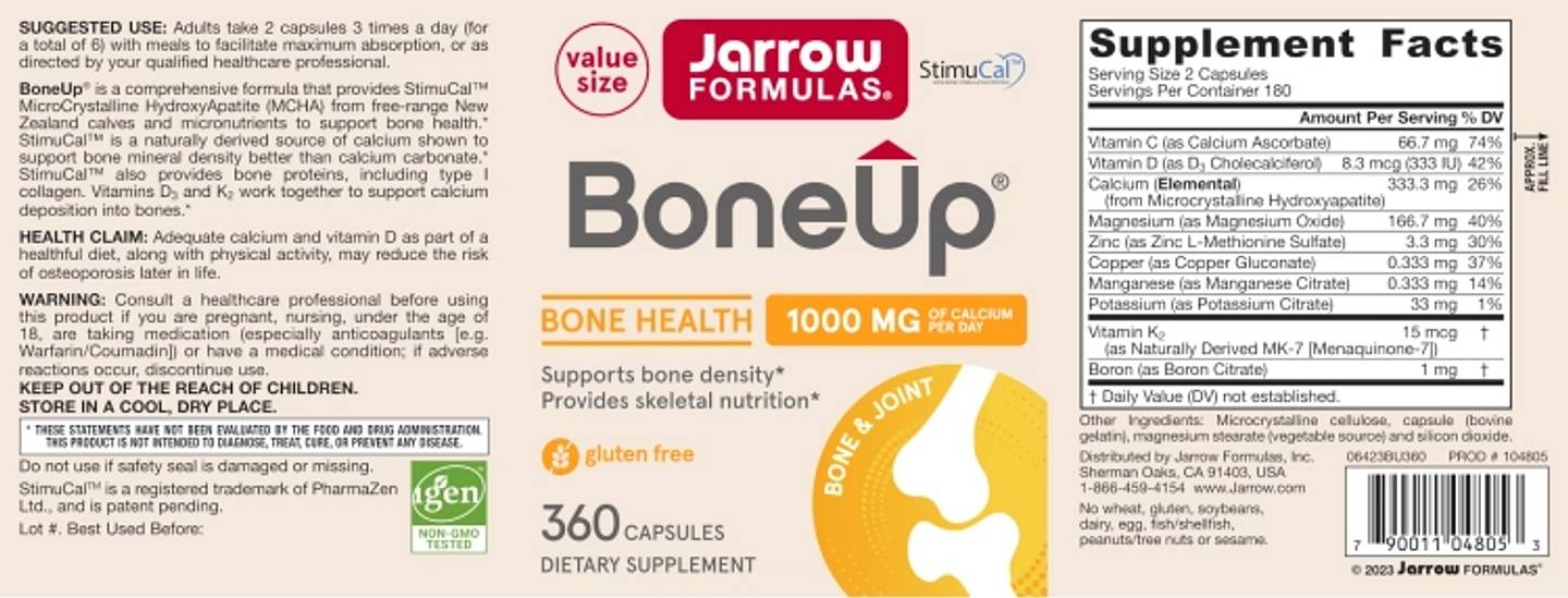 Jarrow Formulas, Bone-Up label