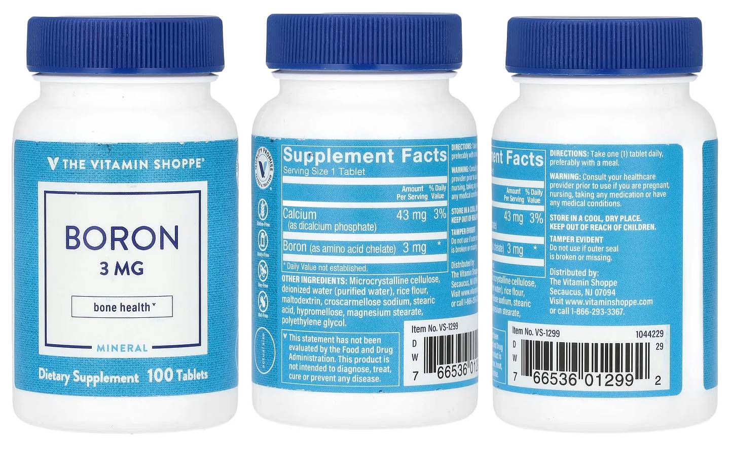 The Vitamin Shoppe, Boron packaging