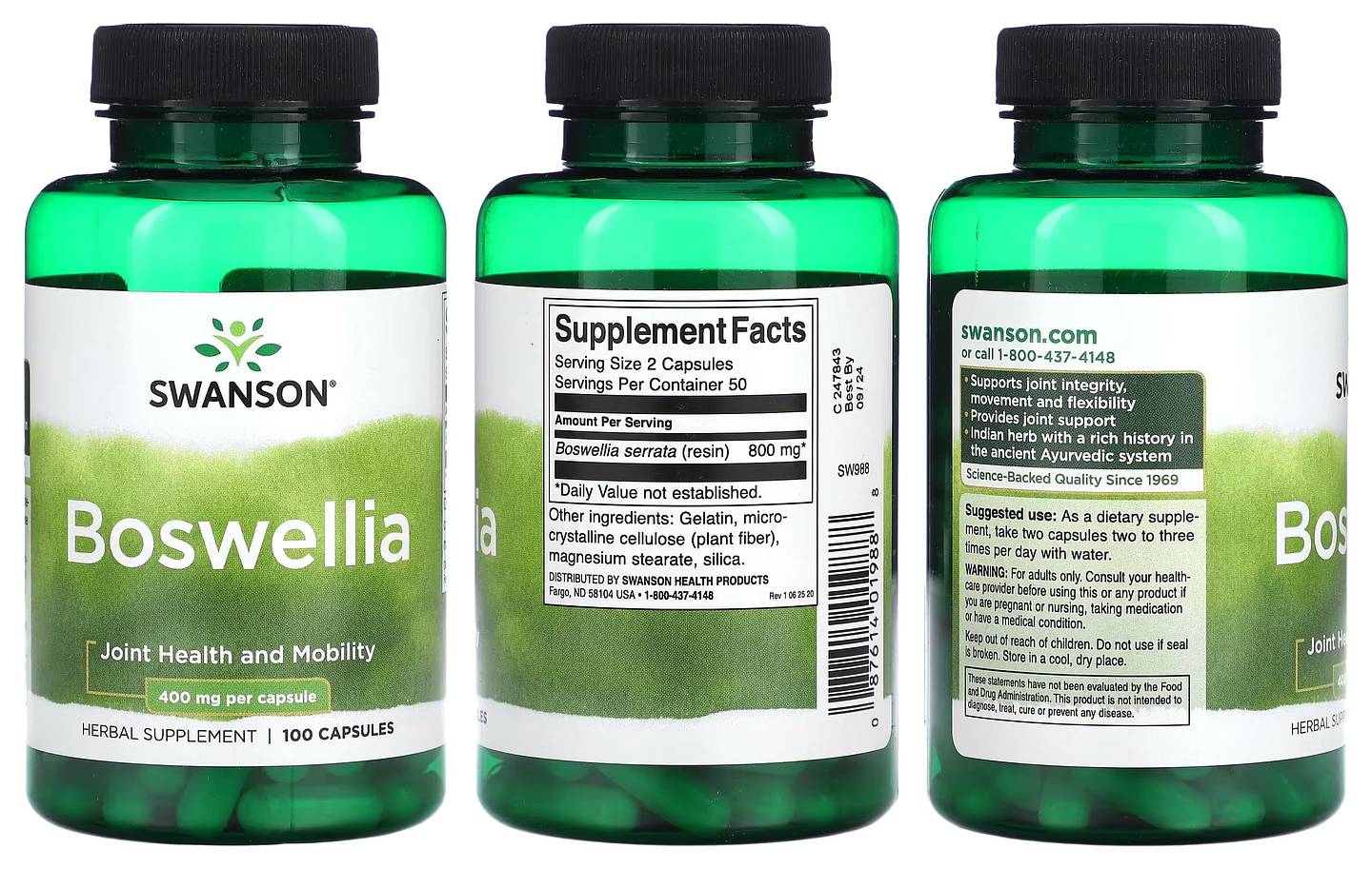 Swanson, Boswellia packaging