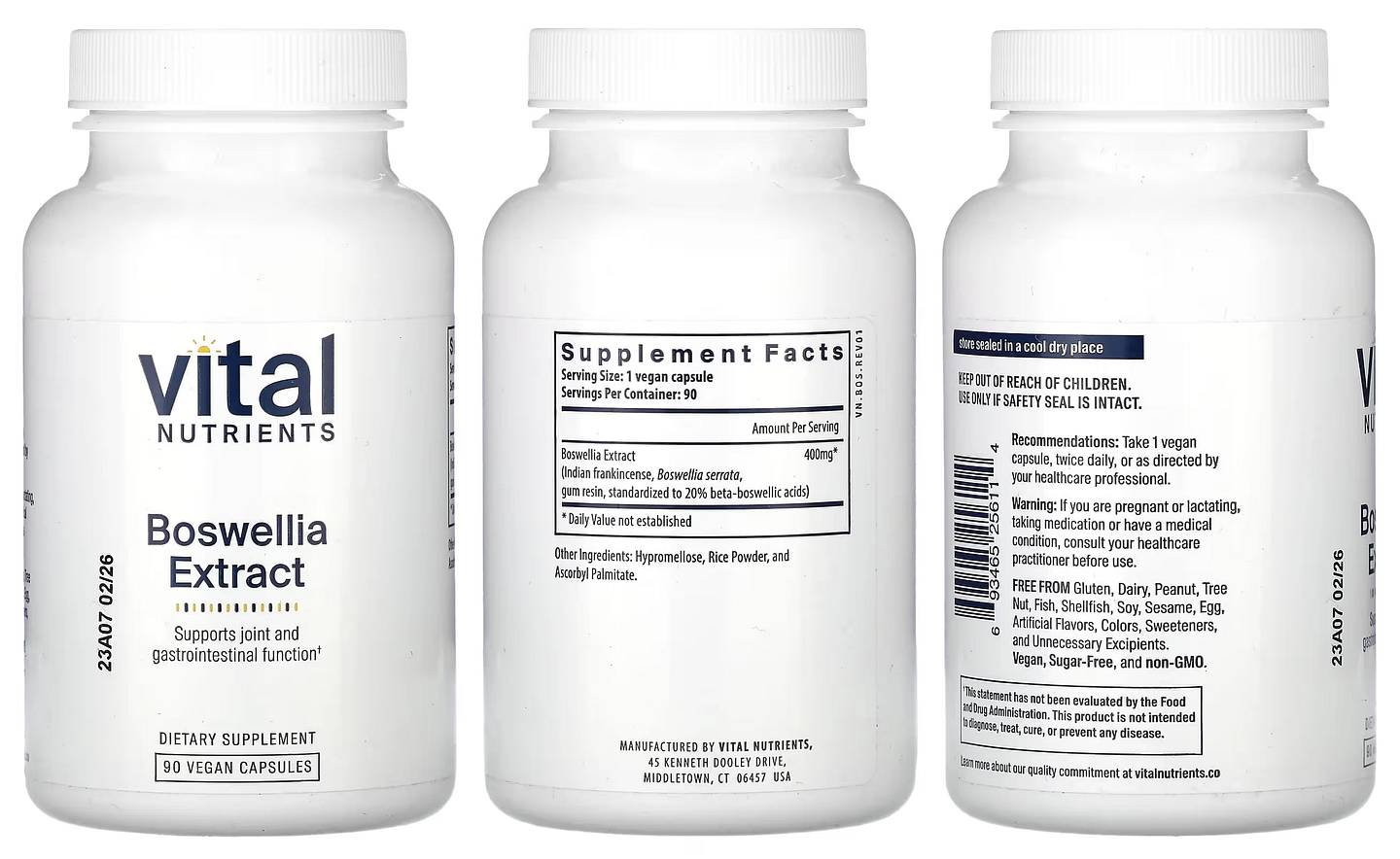 Vital Nutrients, Boswellia Extract packaging