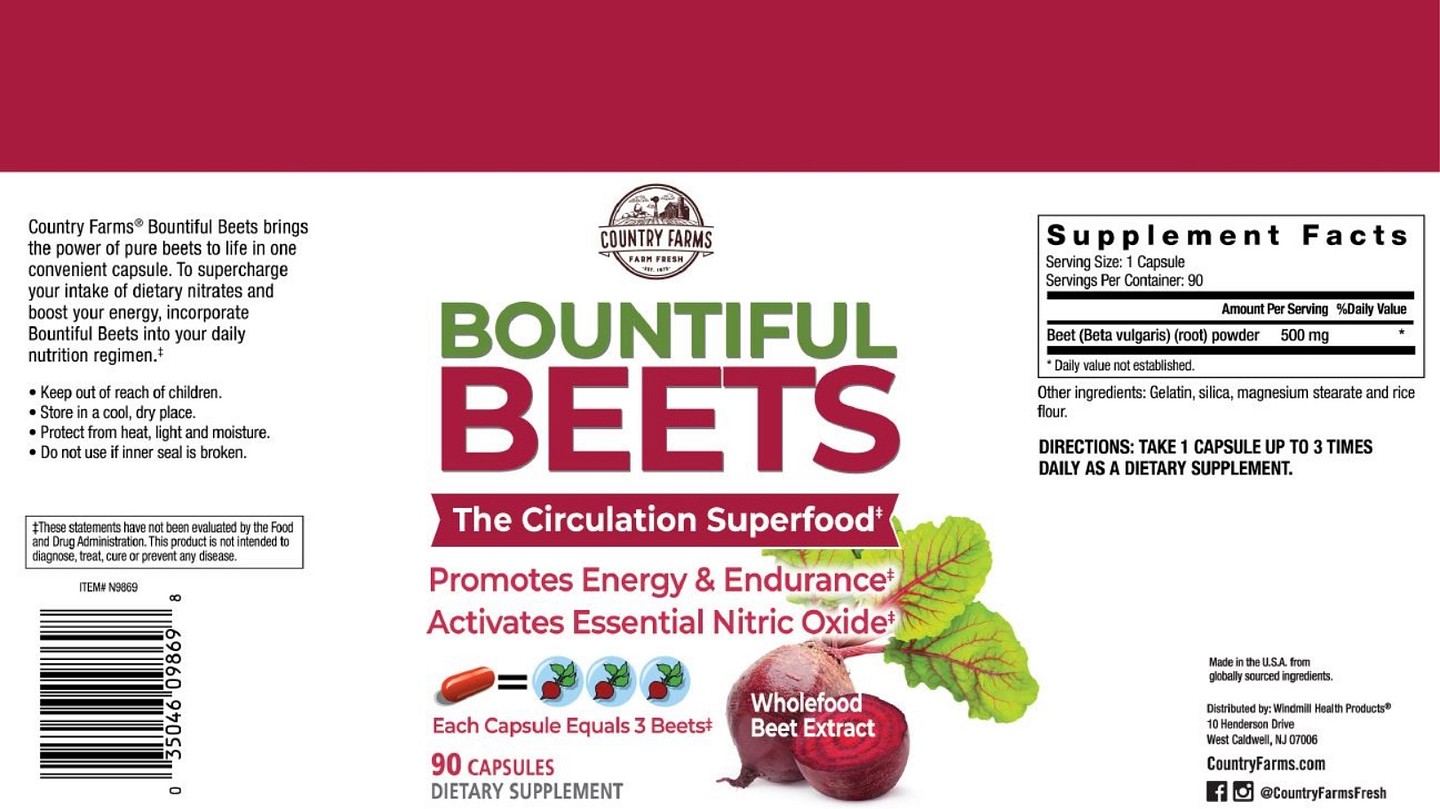 Country Farms, Bountiful Beets label
