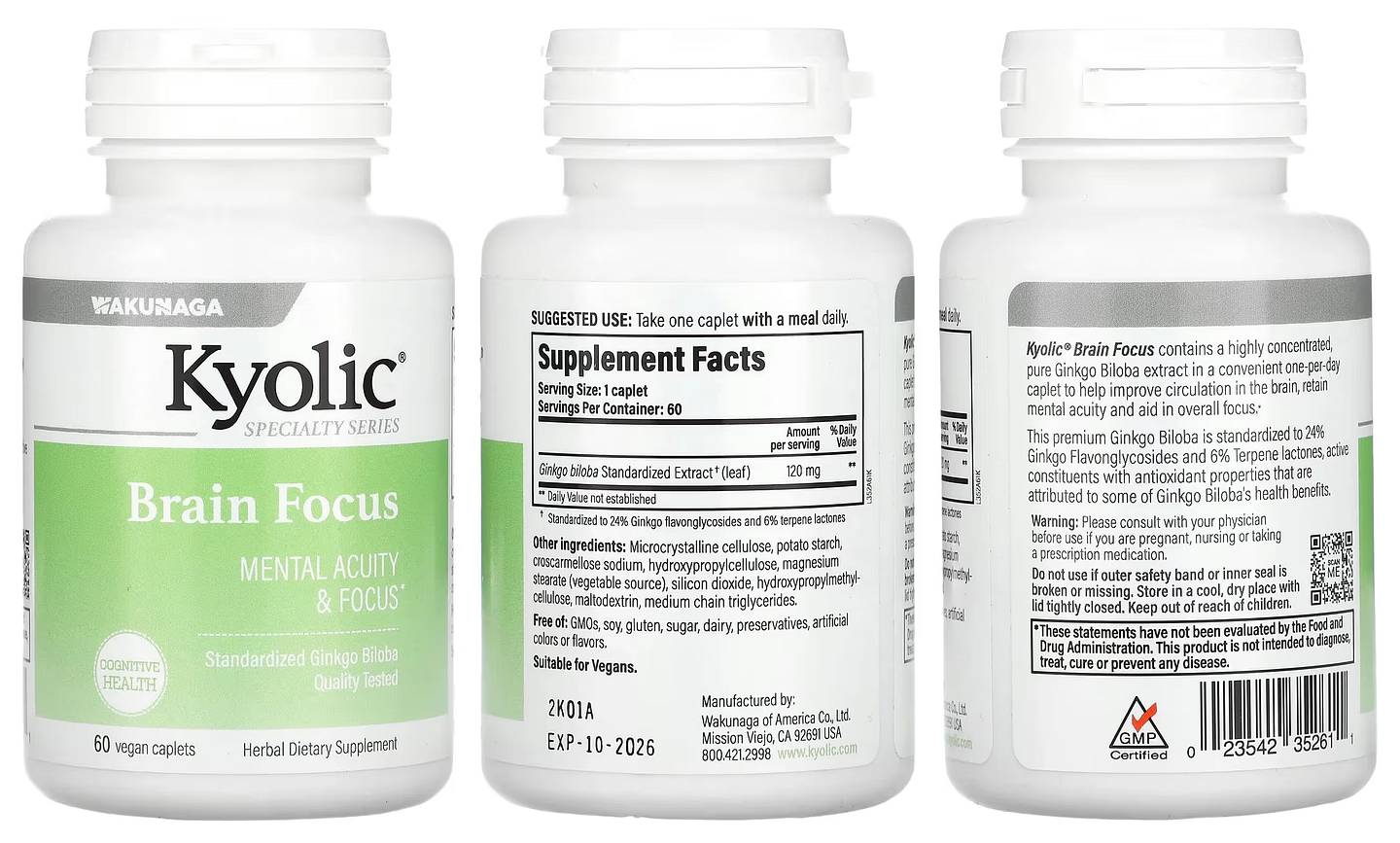 Kyolic, Brain Focus packaging