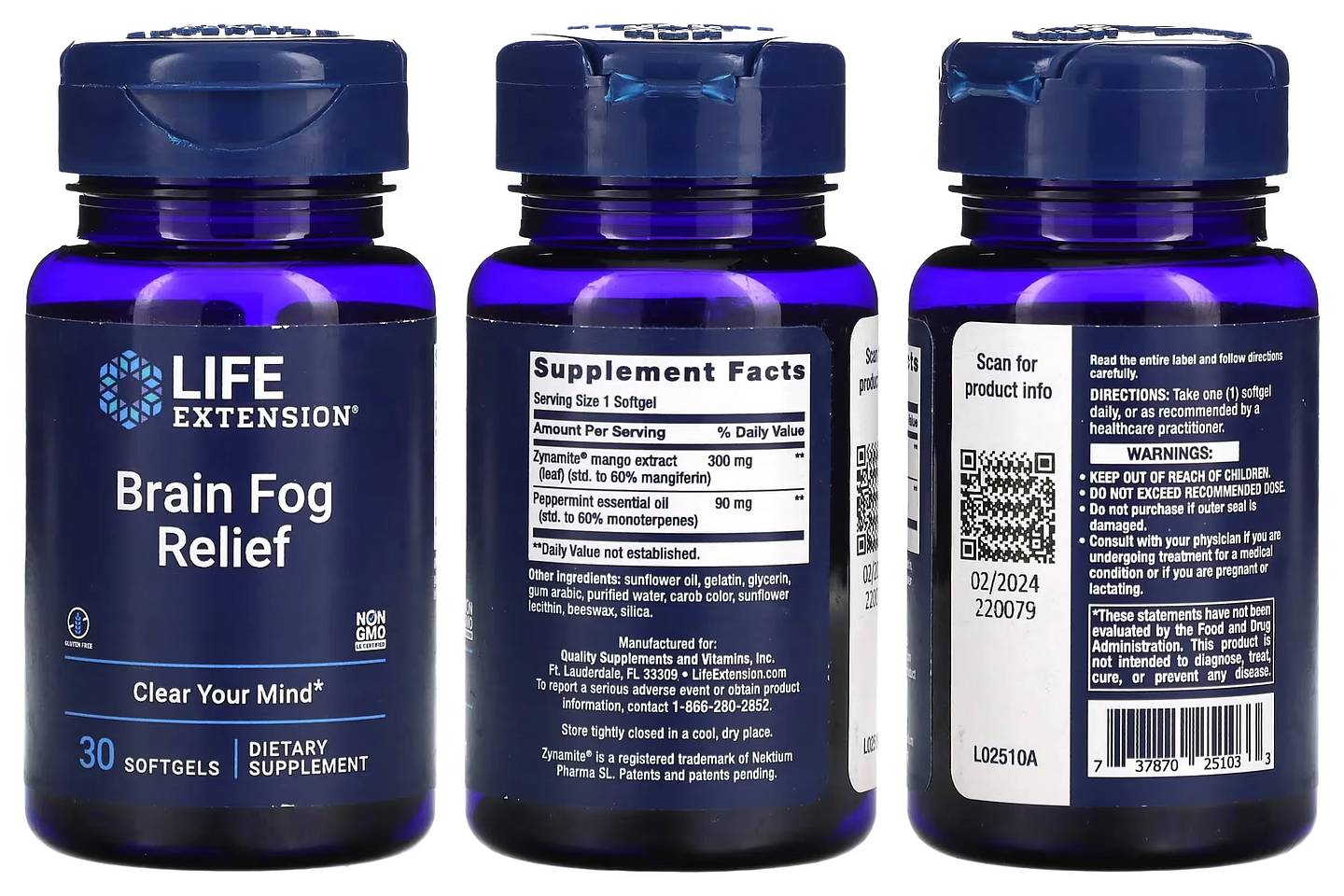 Life Extension, Brain Fog Relief packaging