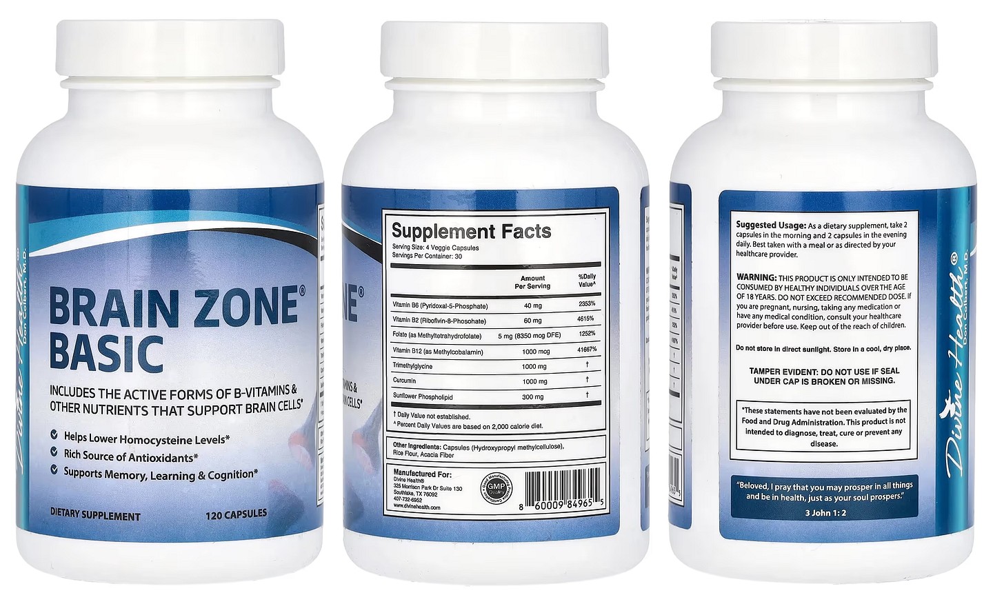 Divine Health, Brain Zone Basic packaging