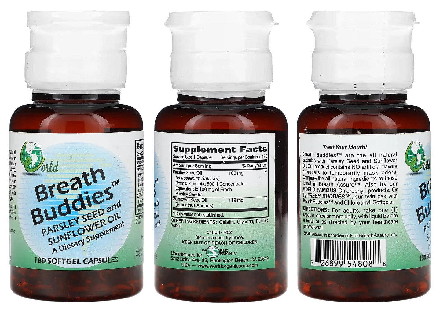 World Organic, Breath Buddies packaging