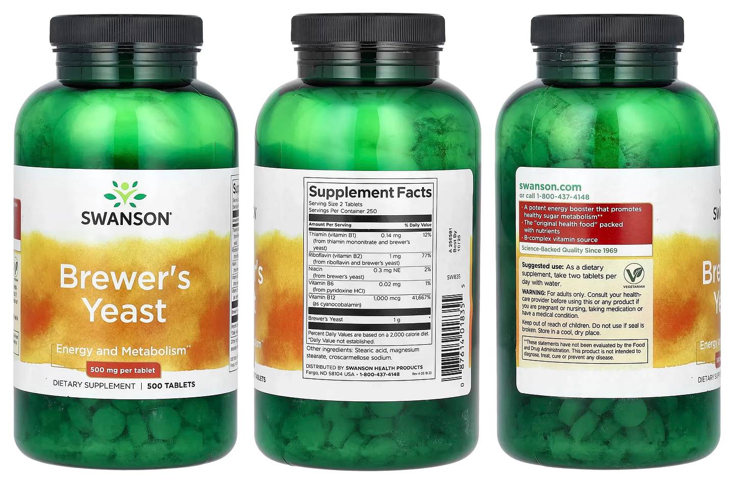 Swanson, Brewer's Yeast packaging