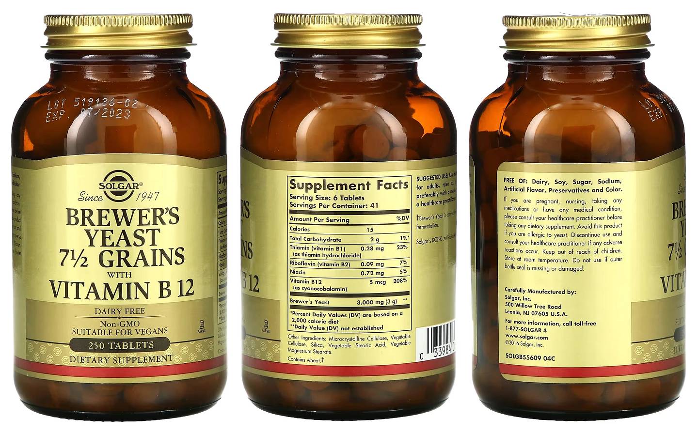 Solgar, Brewer's Yeast packaging