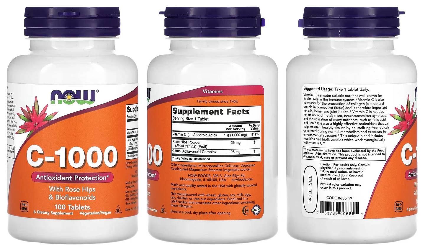 NOW Foods, C-1000 packaging