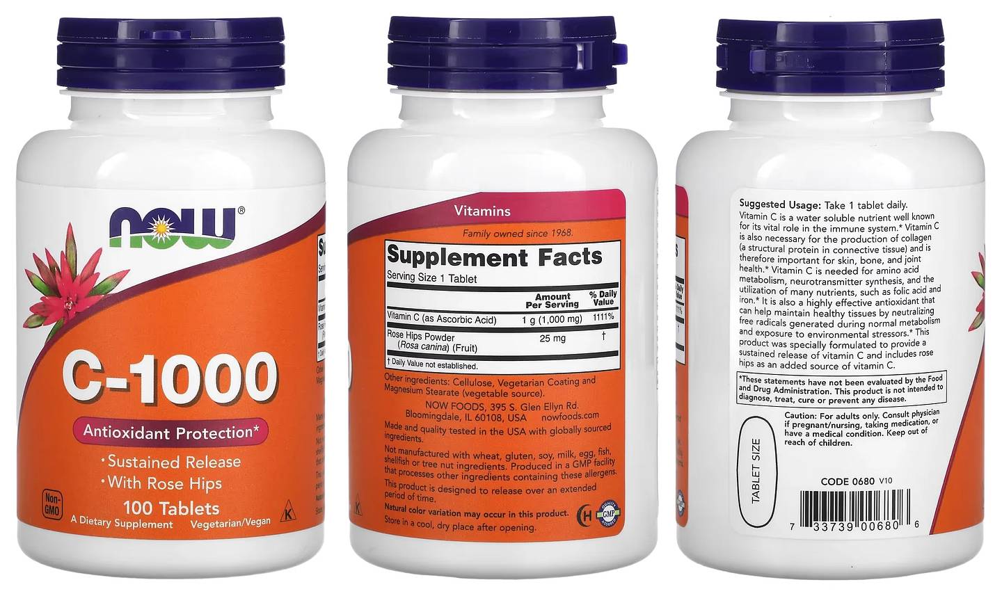 NOW Foods, C-1000 packaging