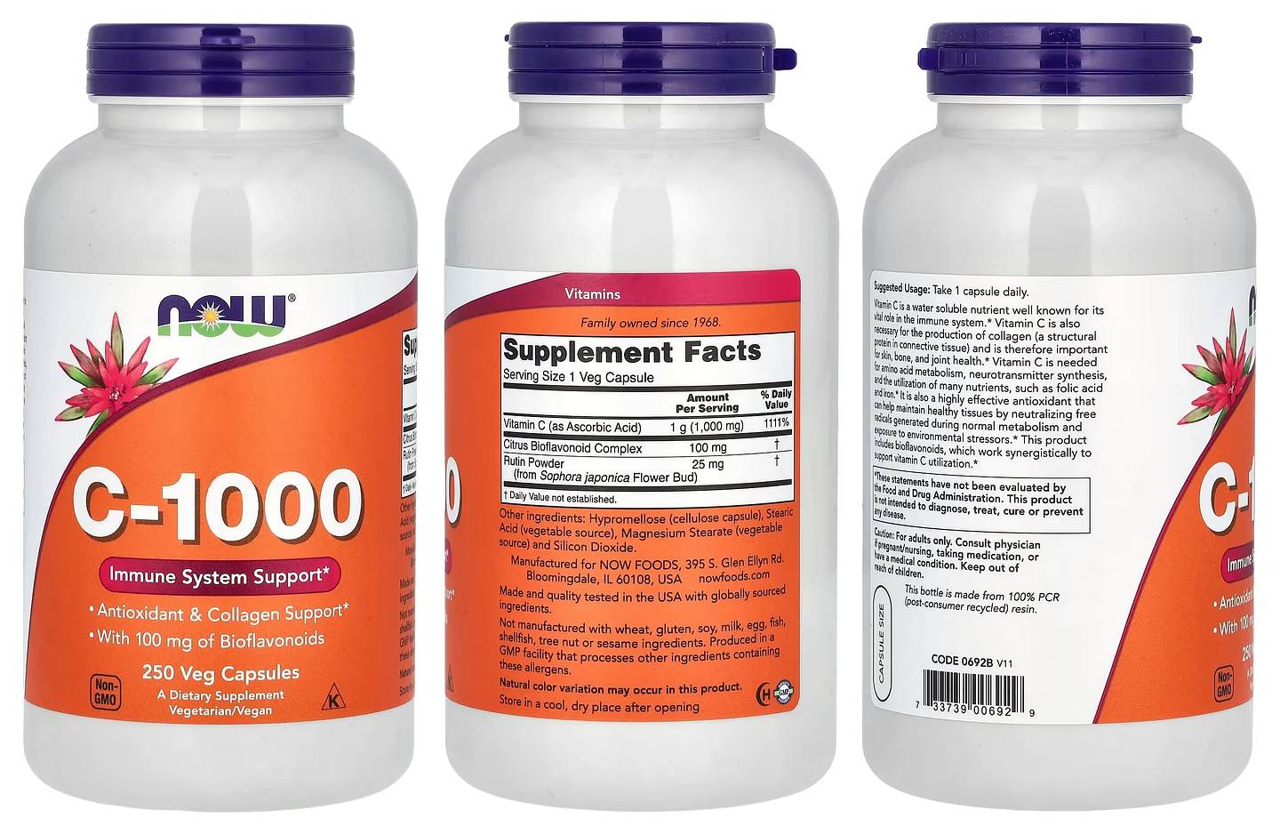 NOW Foods, C-1000 with Bioflavonoids packaging