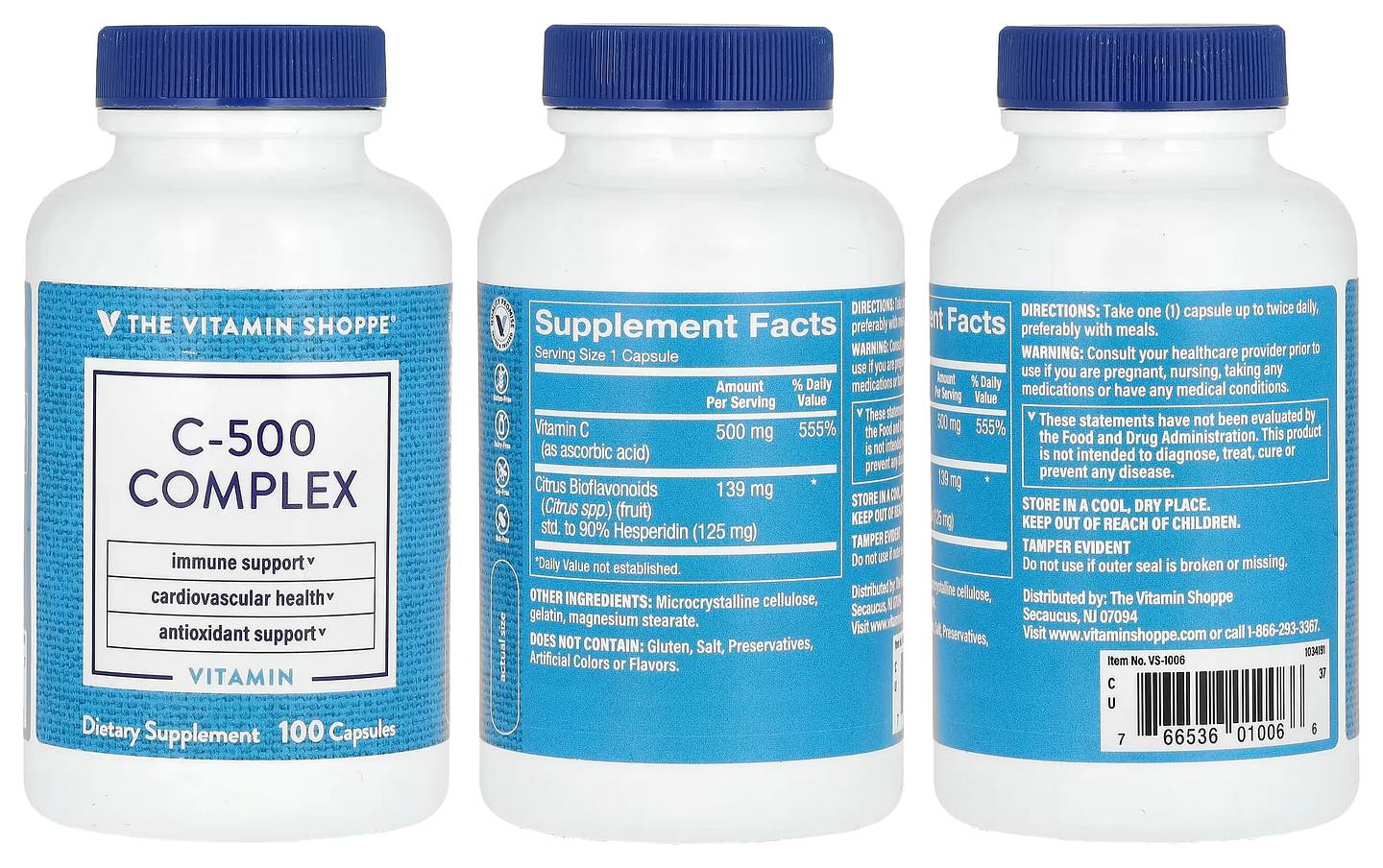 The Vitamin Shoppe, C-500 Complex packaging