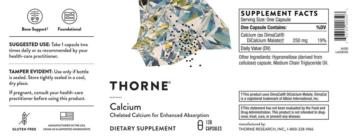 Thorne, Calcium label