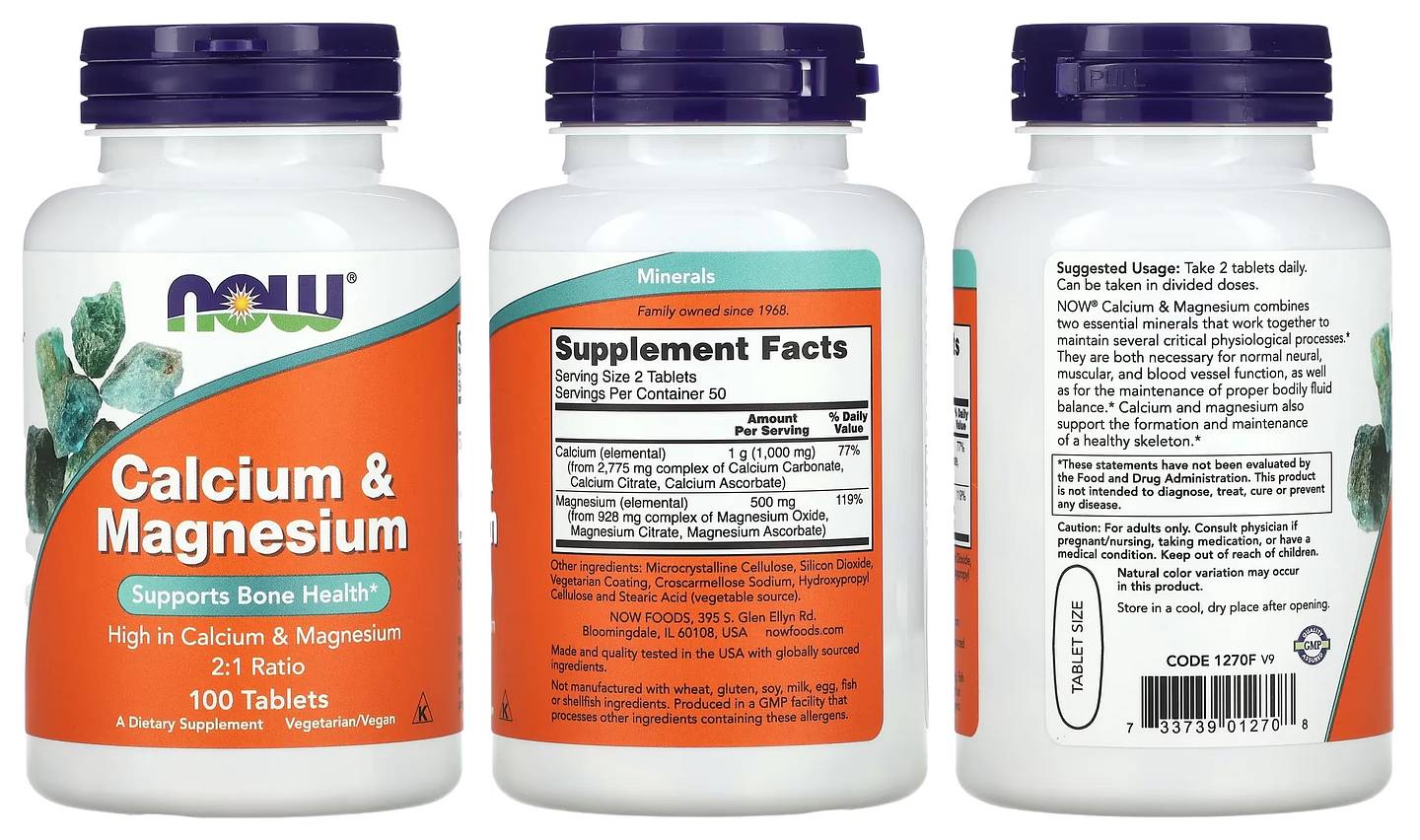 NOW Foods, Calcium & Magnesium packaging