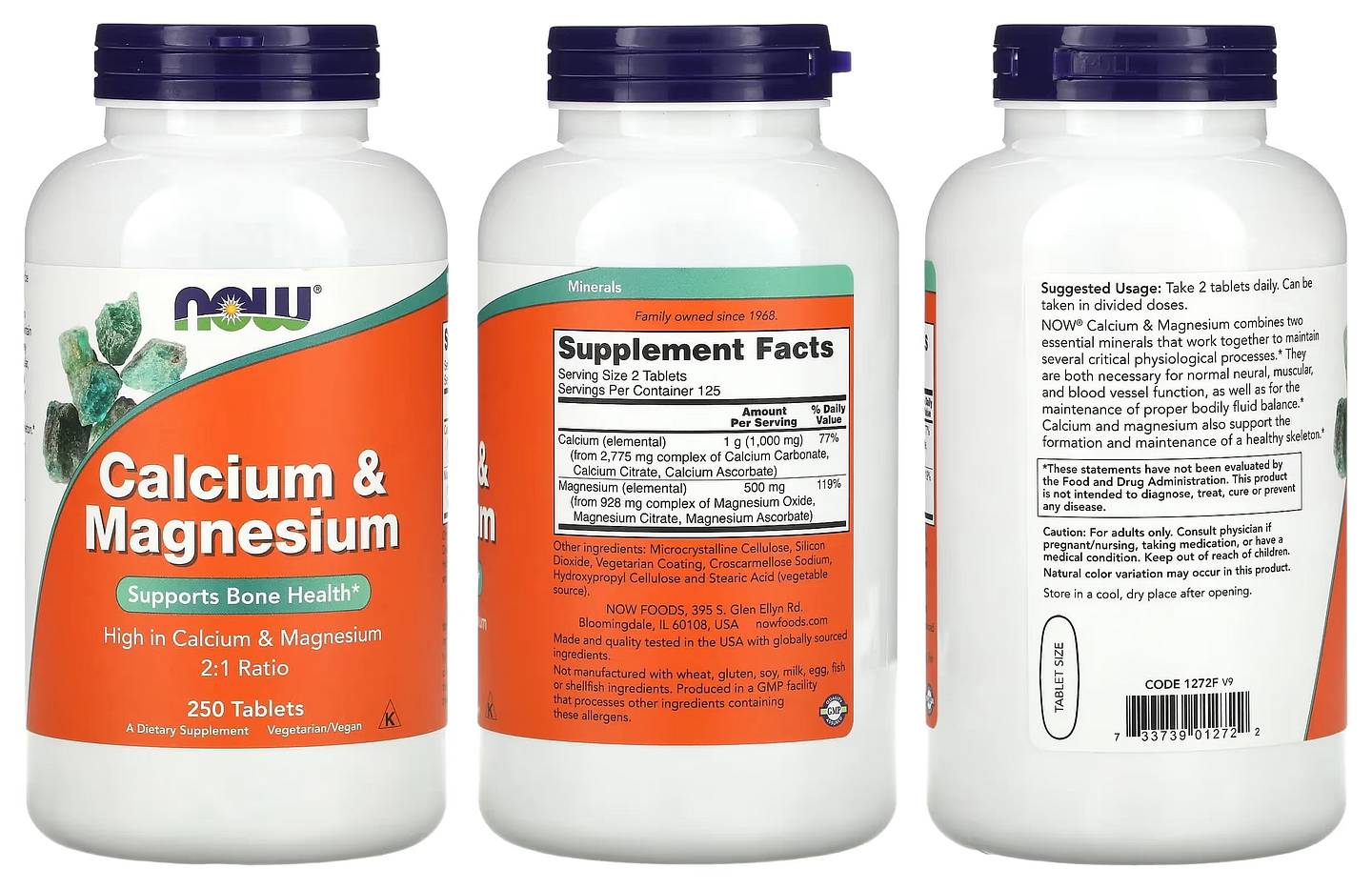 NOW Foods, Calcium & Magnesium packaging