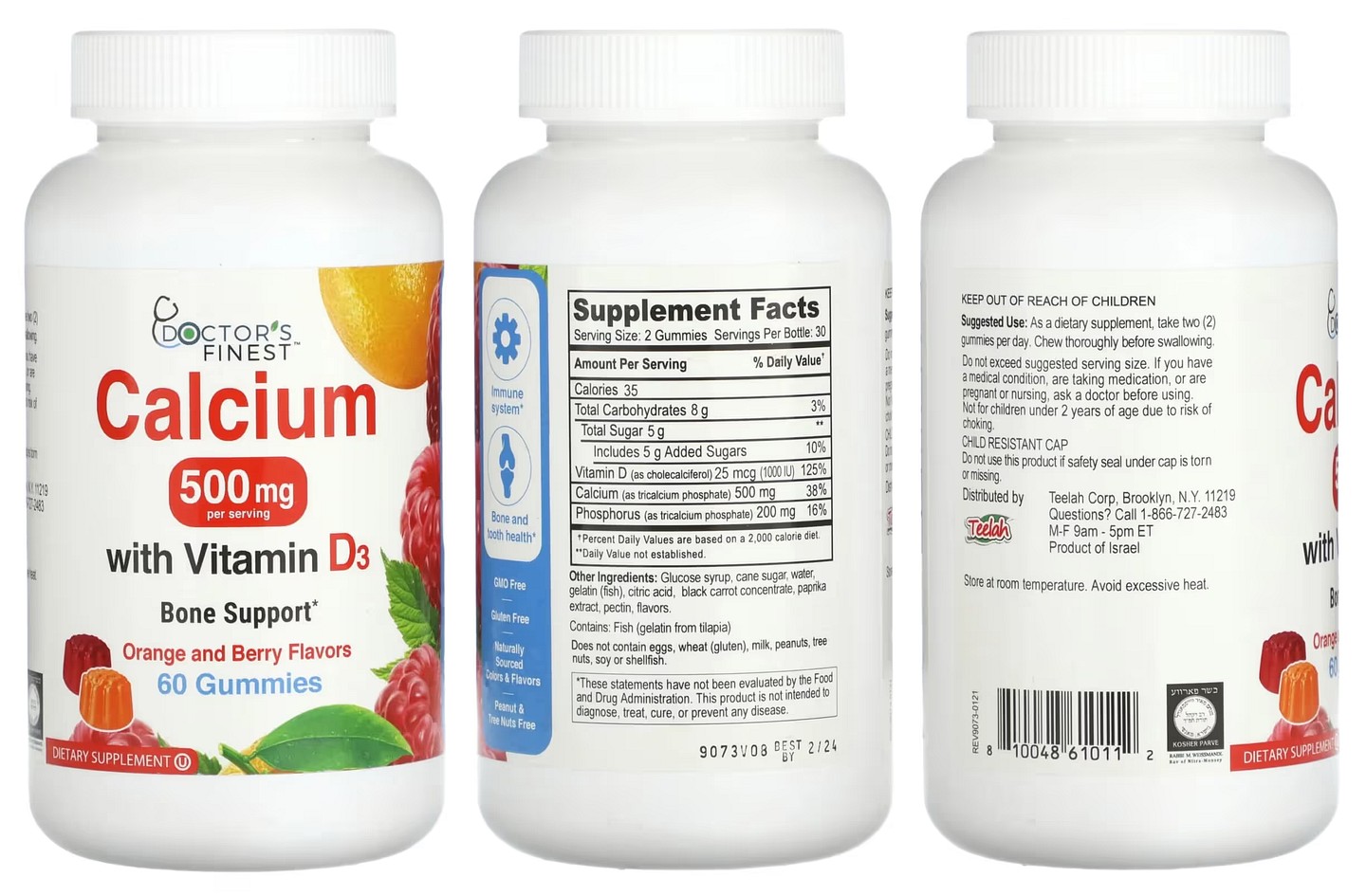 Doctor's Finest, Calcium with Vitamin D3 packaging