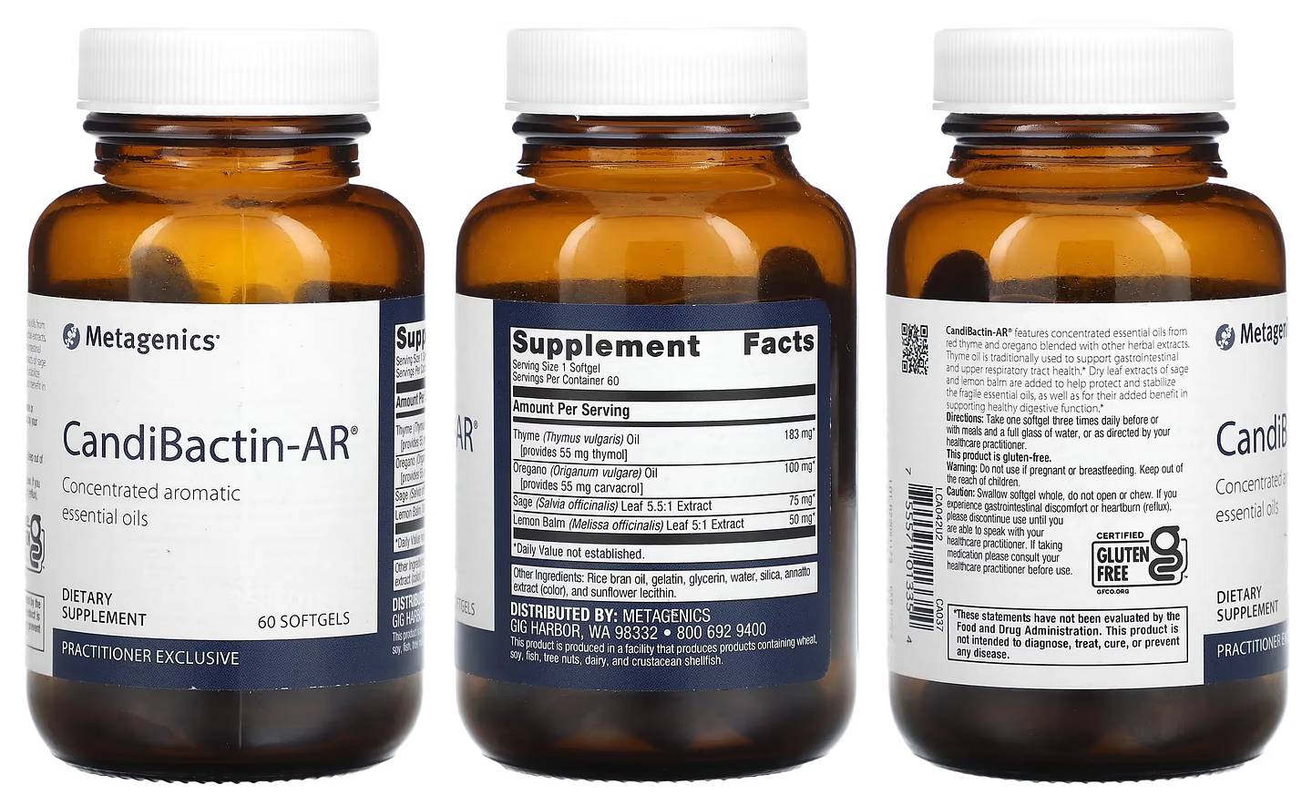 Metagenics, CandiBactin-AR packaging