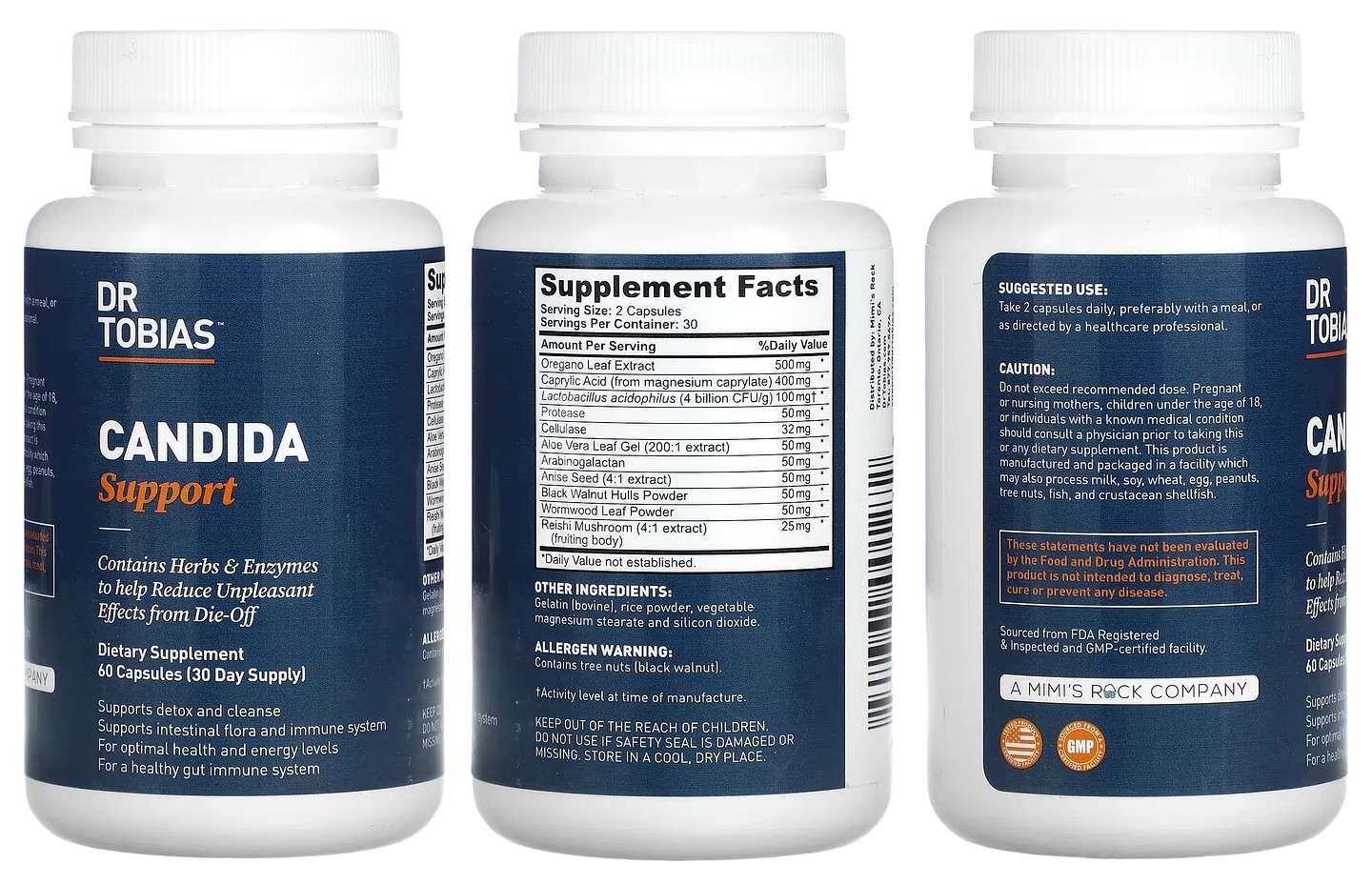 Dr. Tobias, Candida Support packaging