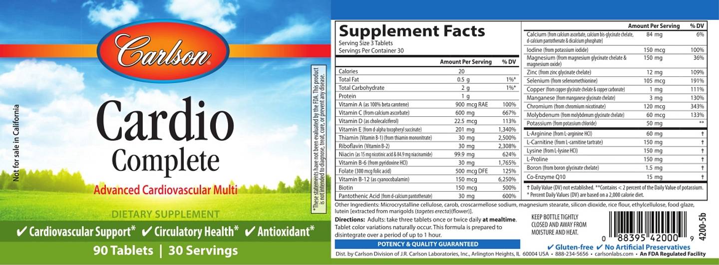 Carlson, Cardio Complete label