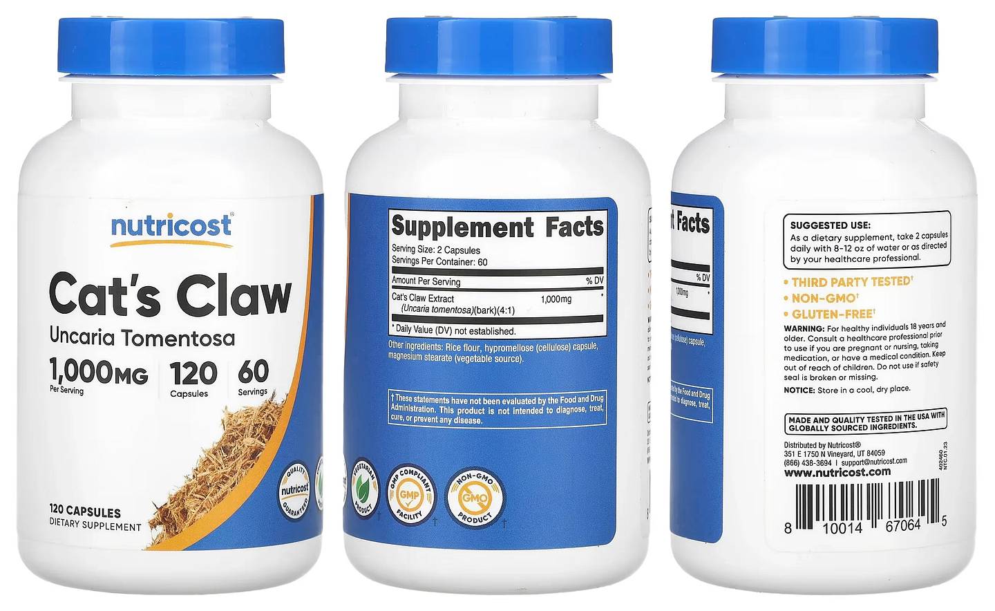 Nutricost, Cat's Claw packaging