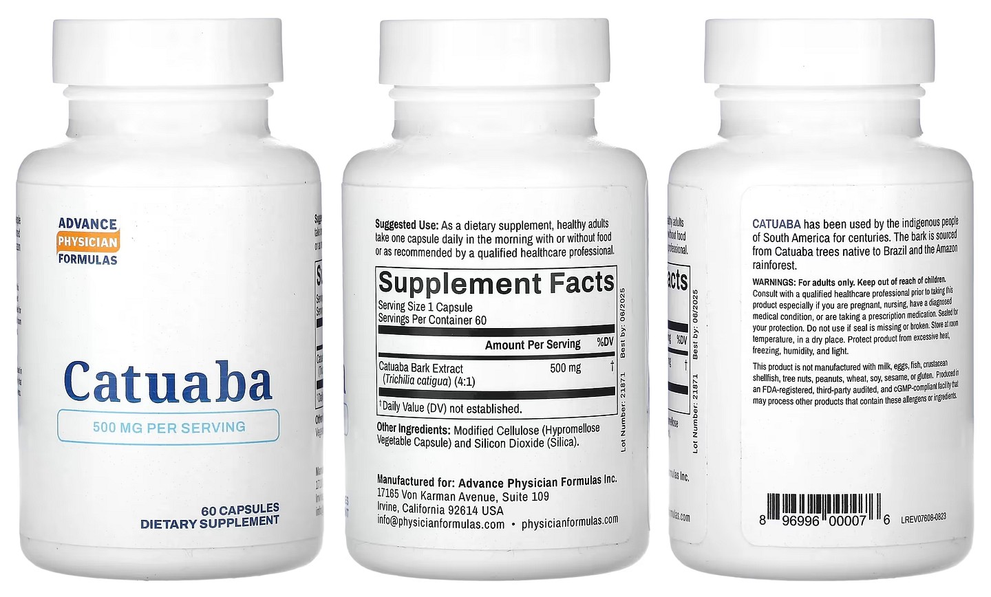 Advance Physician Formulas, Catuaba packaging
