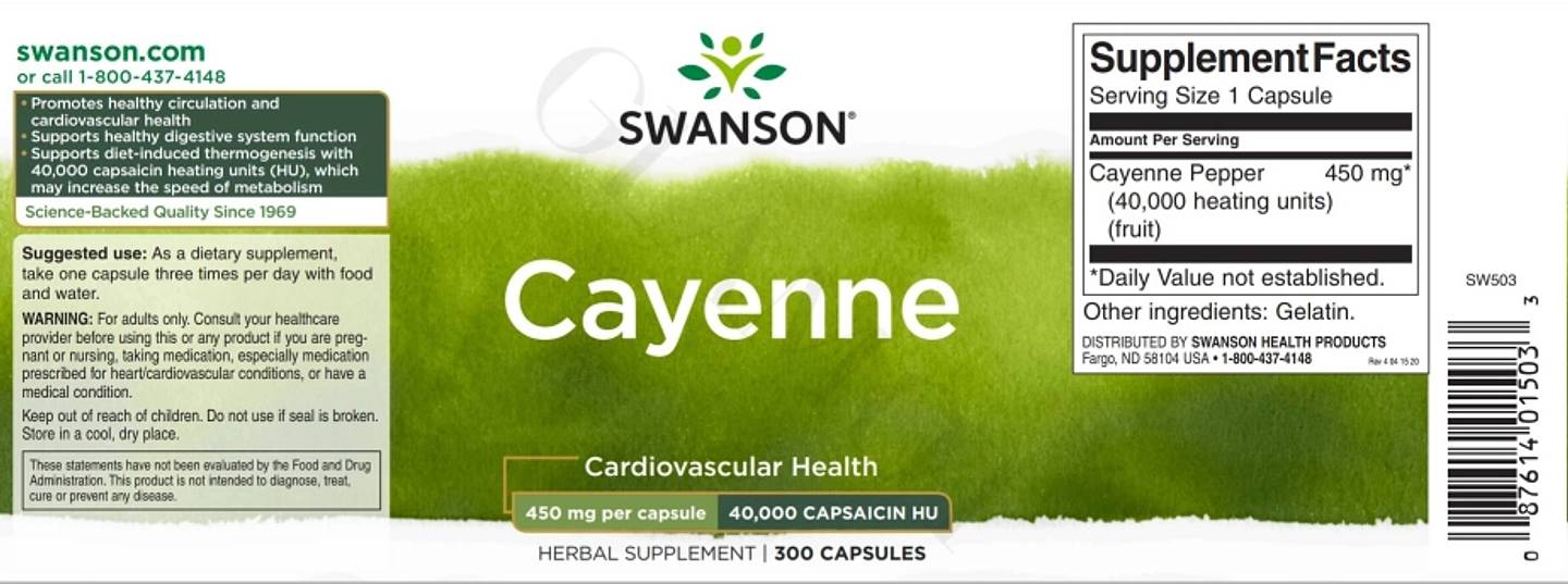 Swanson, Cayenne label