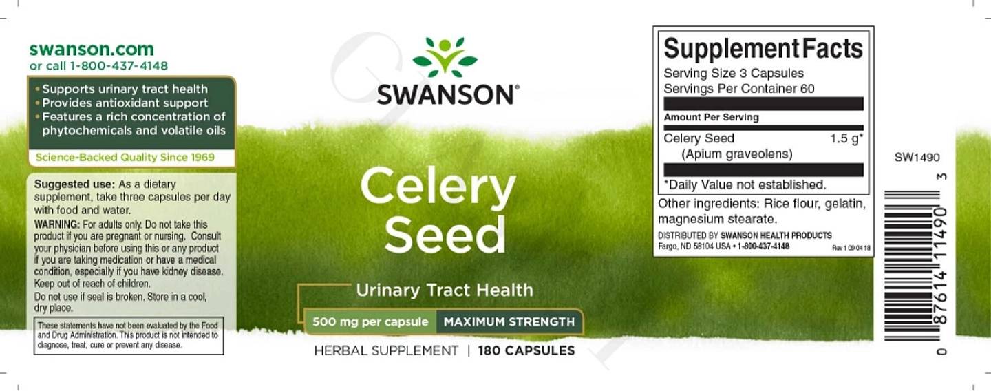 Swanson, Celery Seed label