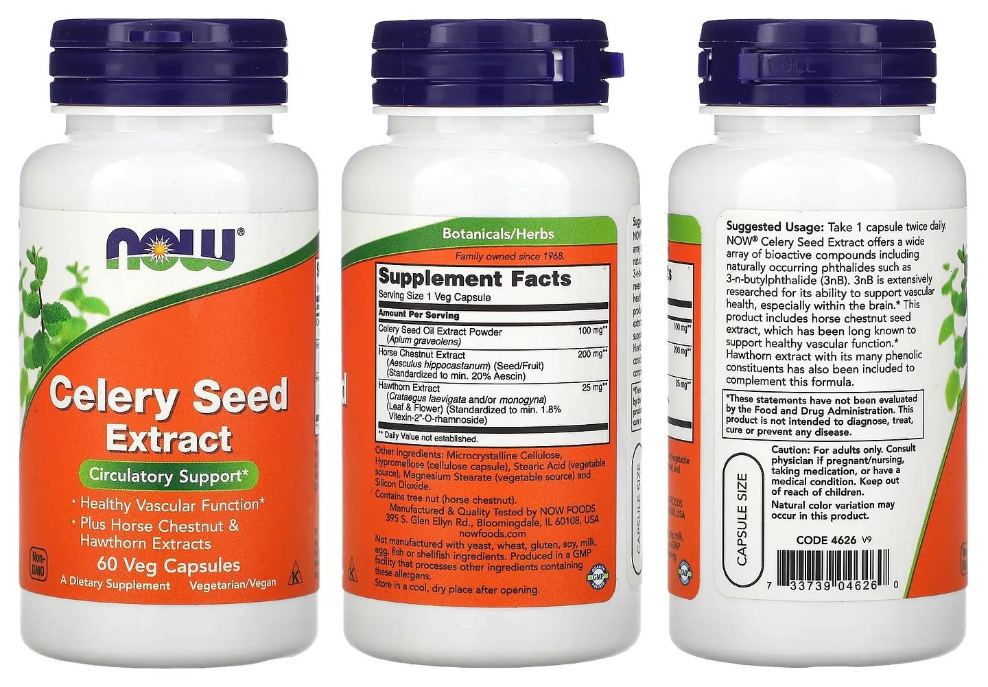 NOW Foods, Celery Seed Extract packaging