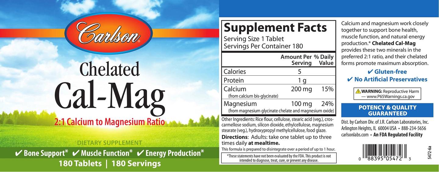 Carlson, Chelated Cal-Mag label