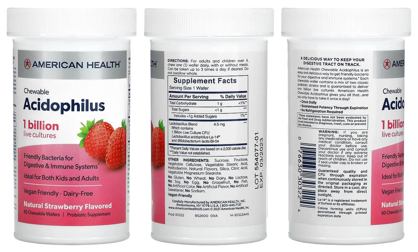 American Health, Chewable Acidophilus packaging