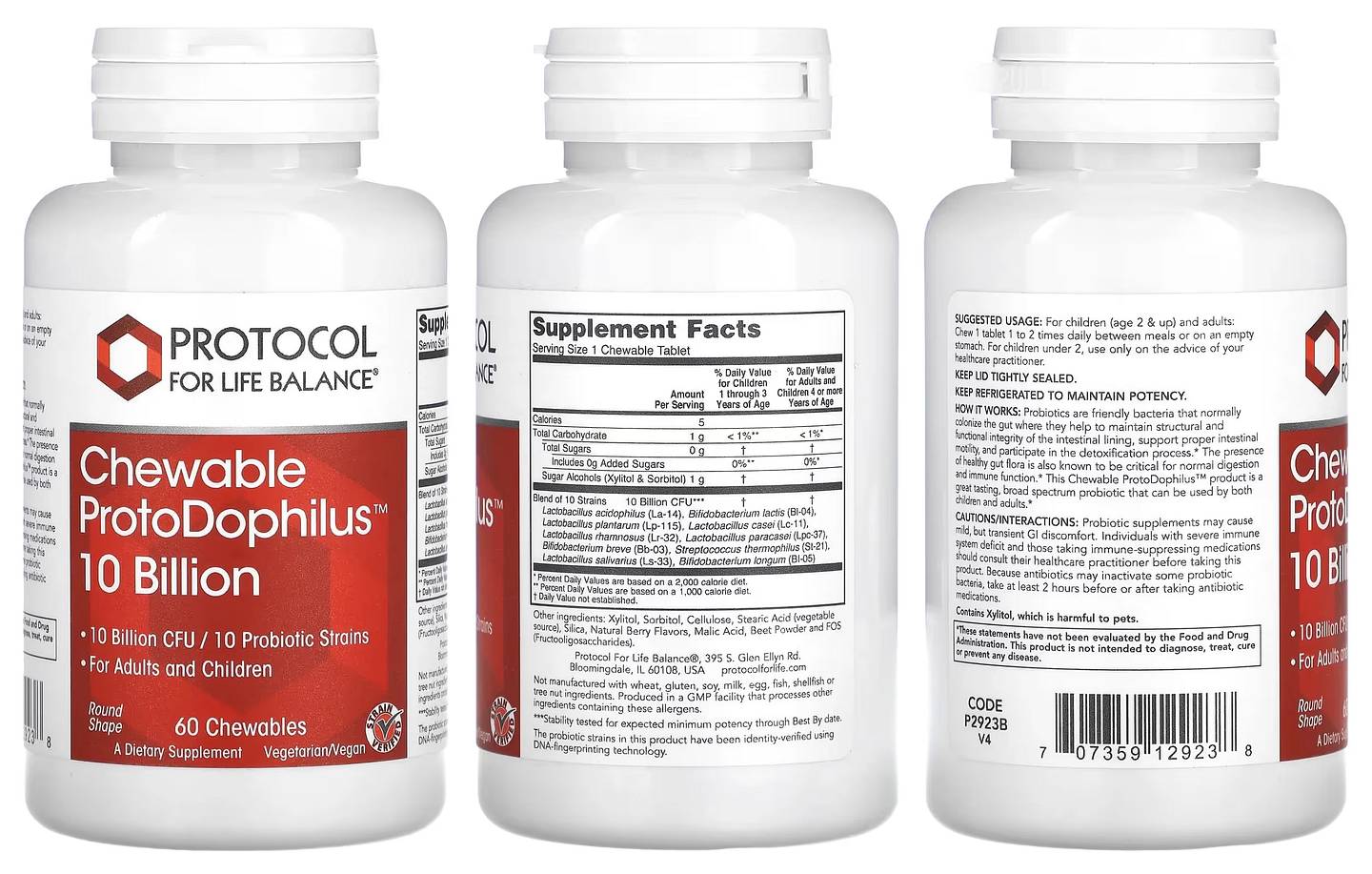 Protocol for Life Balance, Chewable ProtoDophilus packaging