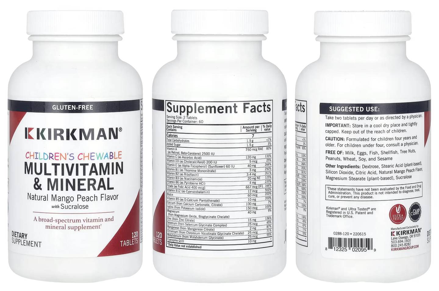 Kirkman Labs, Children's Chewable Multivitamin & Mineral packaging