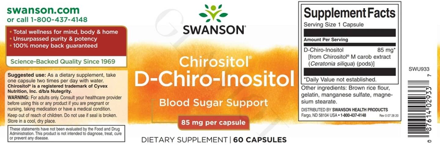 Swanson, Chirositol D-Chiro-Inositol label