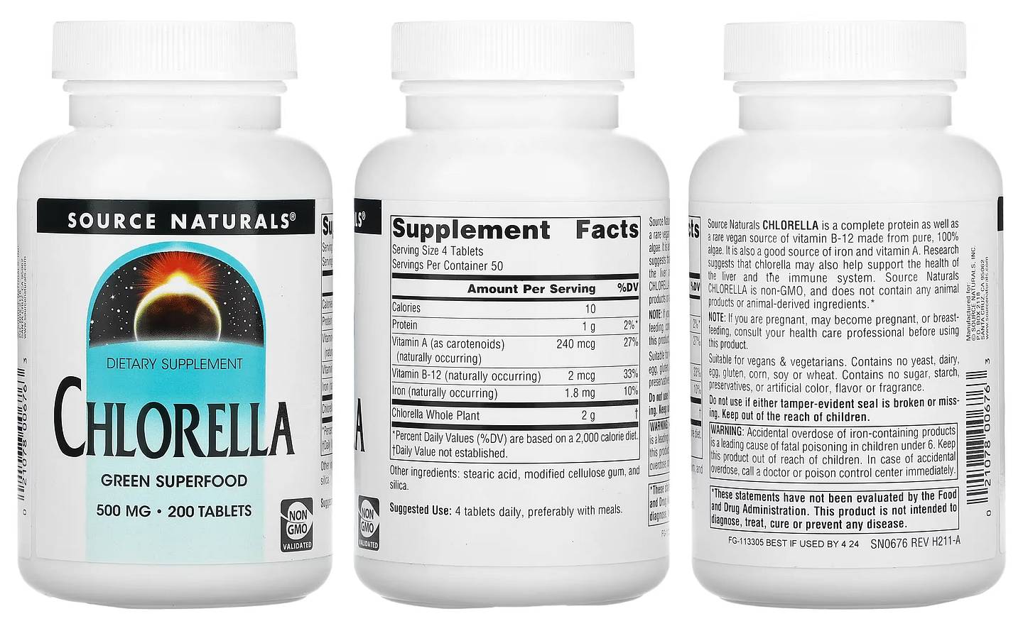 Source Naturals, Chlorella packaging