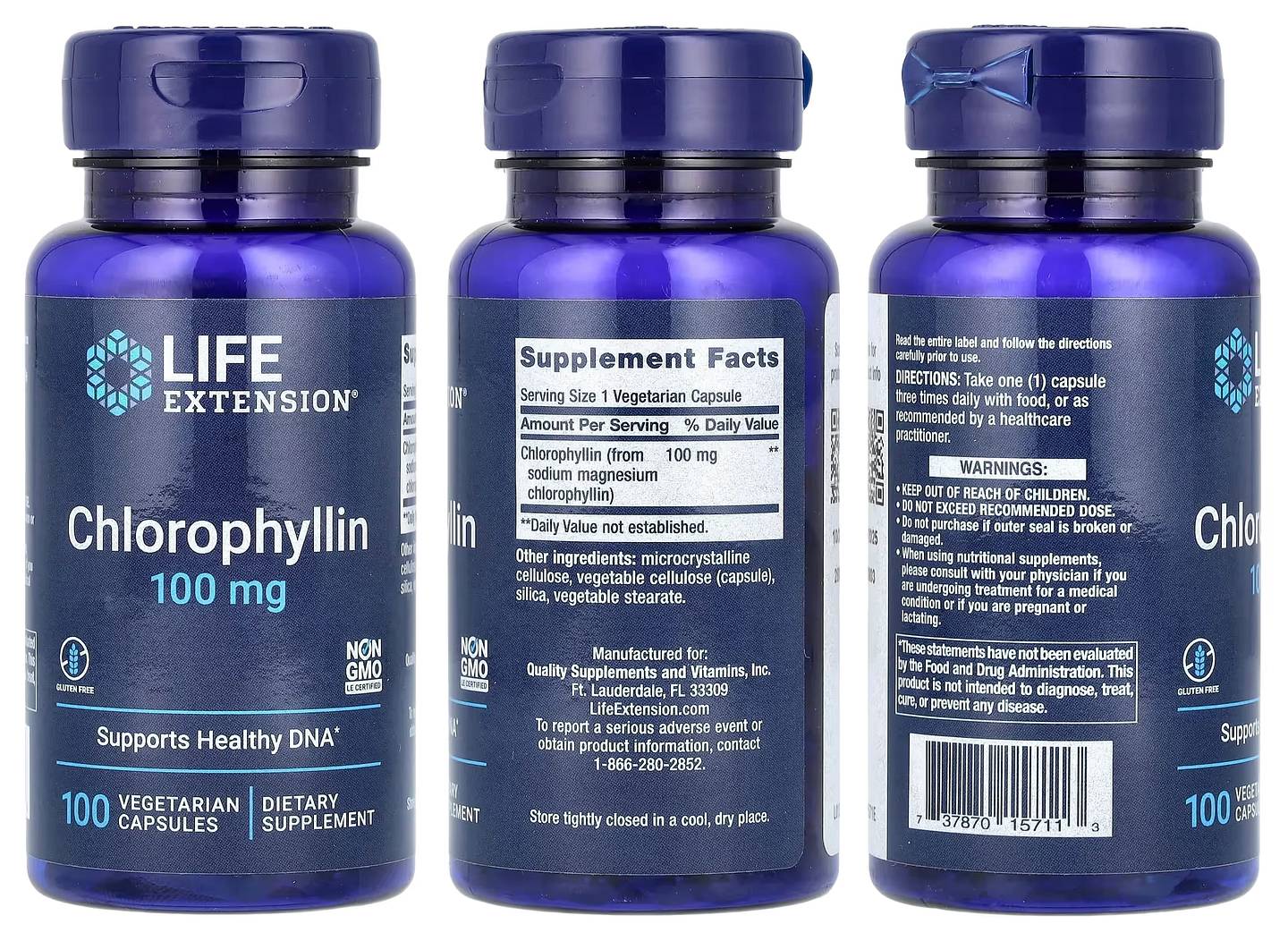 Life Extension, Chlorophyllin packaging