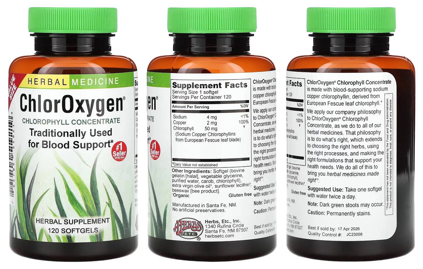 Herbs Etc, ChlorOxygen packaging