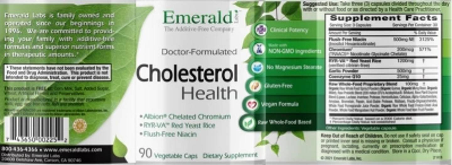 Emerald Laboratories, Cholesterol Health label