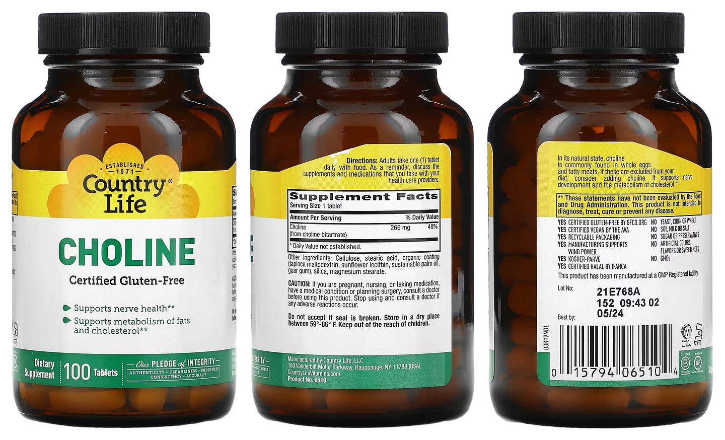 Country Life, Choline packaging